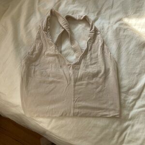 Ivory Indigo Luna Cross Top